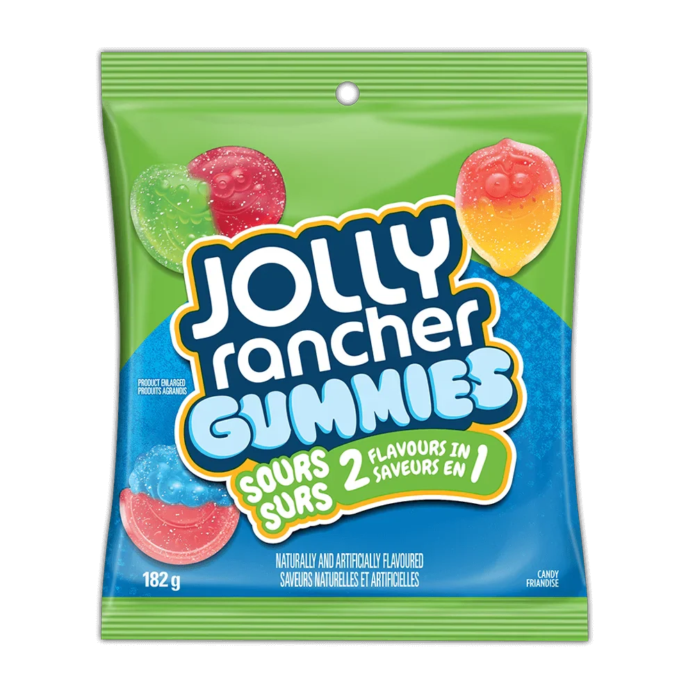 Jolly Rancher 2-in-1 Gummies Sours 182g (Case of 10