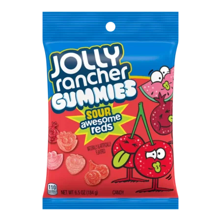 Jolly Rancher Gummies Sour Awesome Reds 184g (Case of 12)