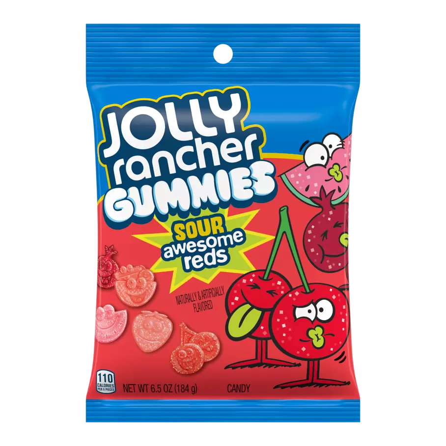 Jolly Rancher Gummies Sour Awesome Reds 184g (Case of 12)