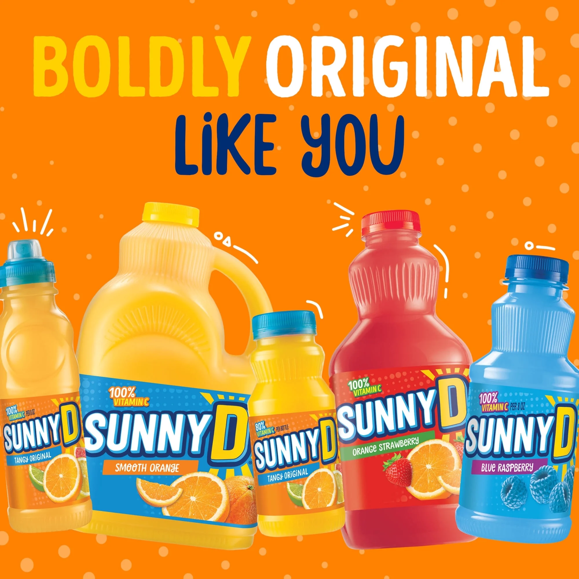 SUNNYD Tangy Original Shelf Stable Orange Juice Drink, 15 Count - Image 2