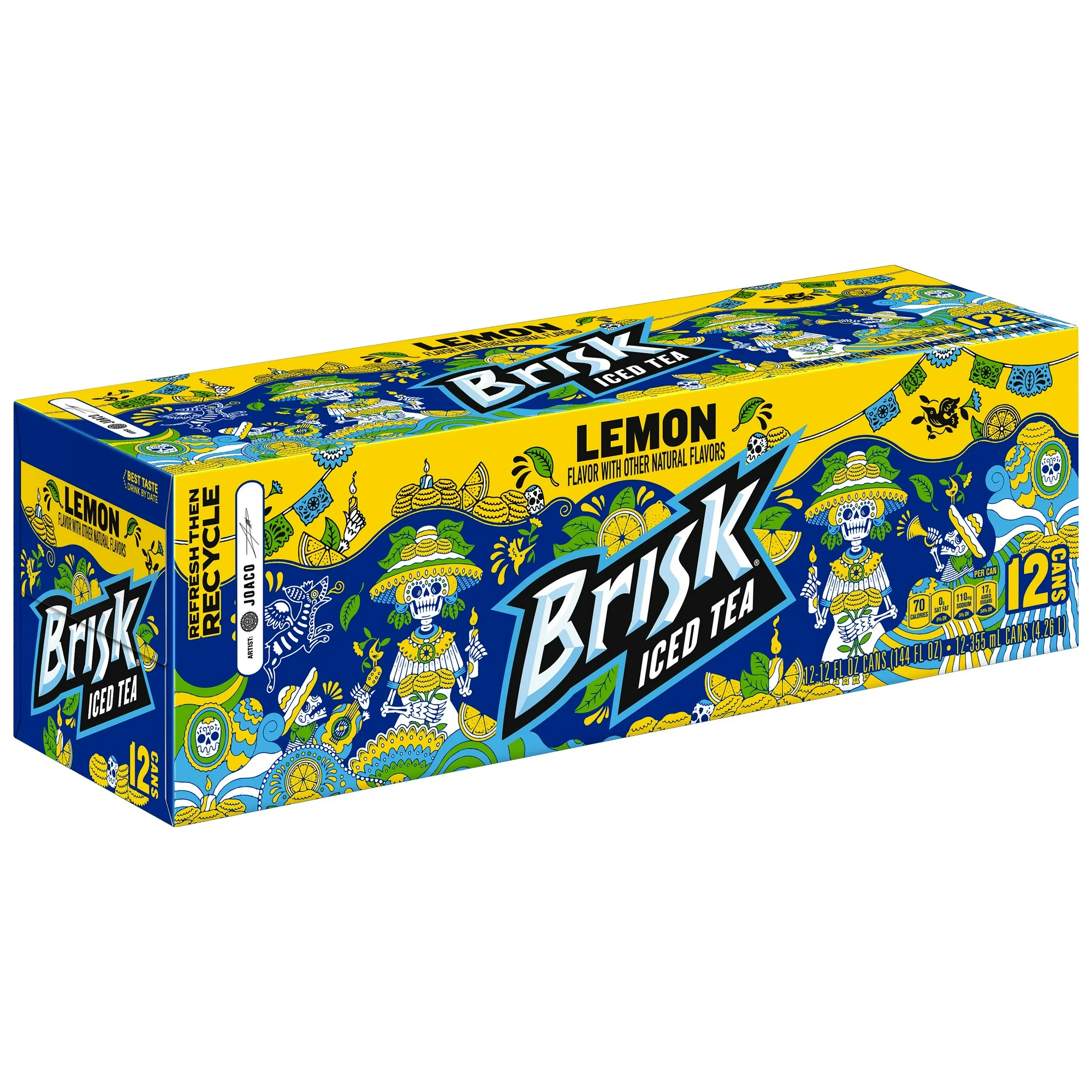 Lipton Brisk Tea Can Pepsi 355ml * 12 - Image 3