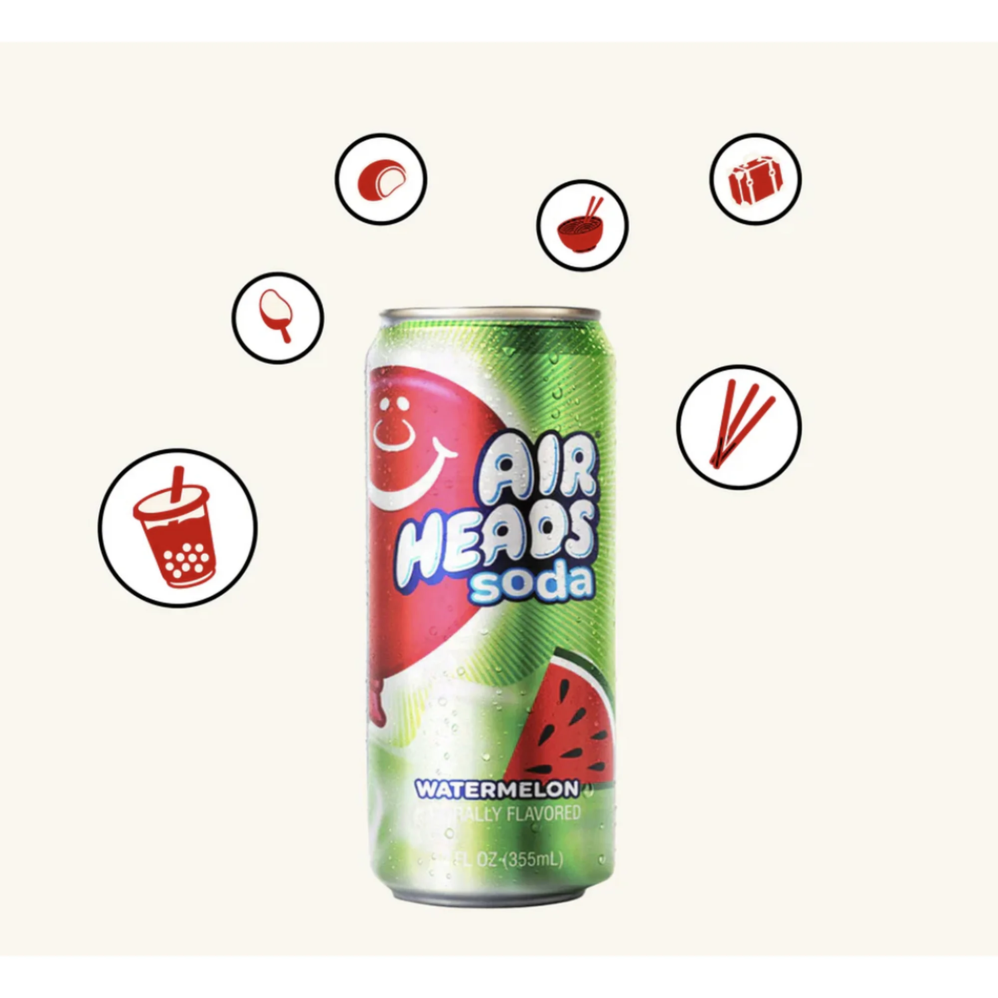 Airheads Soda Assorted Flavors 4-Pack 12 Oz - Image 2