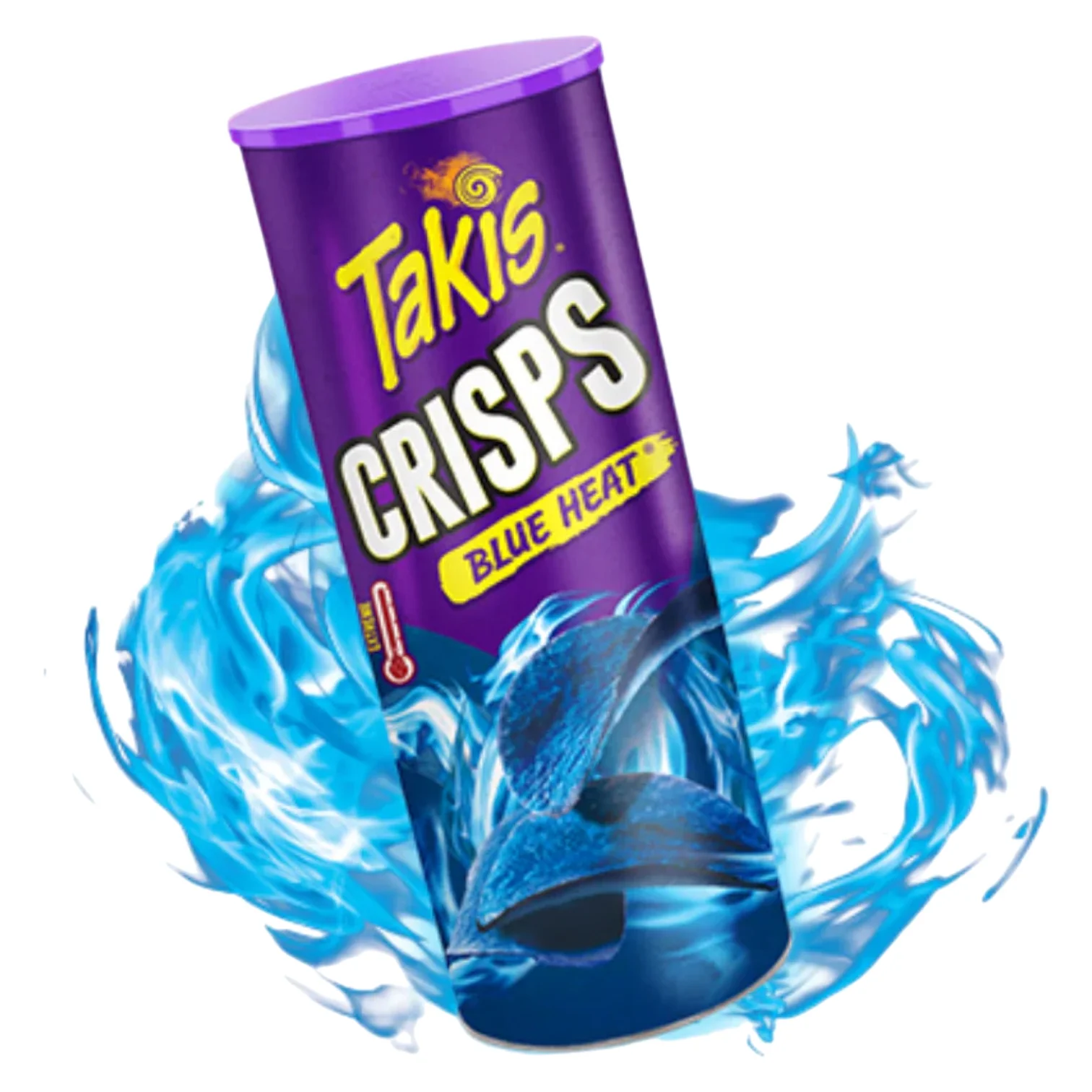 Takis Crisps Blue Heat Spicy Rolled Potato Crisps, 5.5 oz Cans, Pack of 15 - Image 4