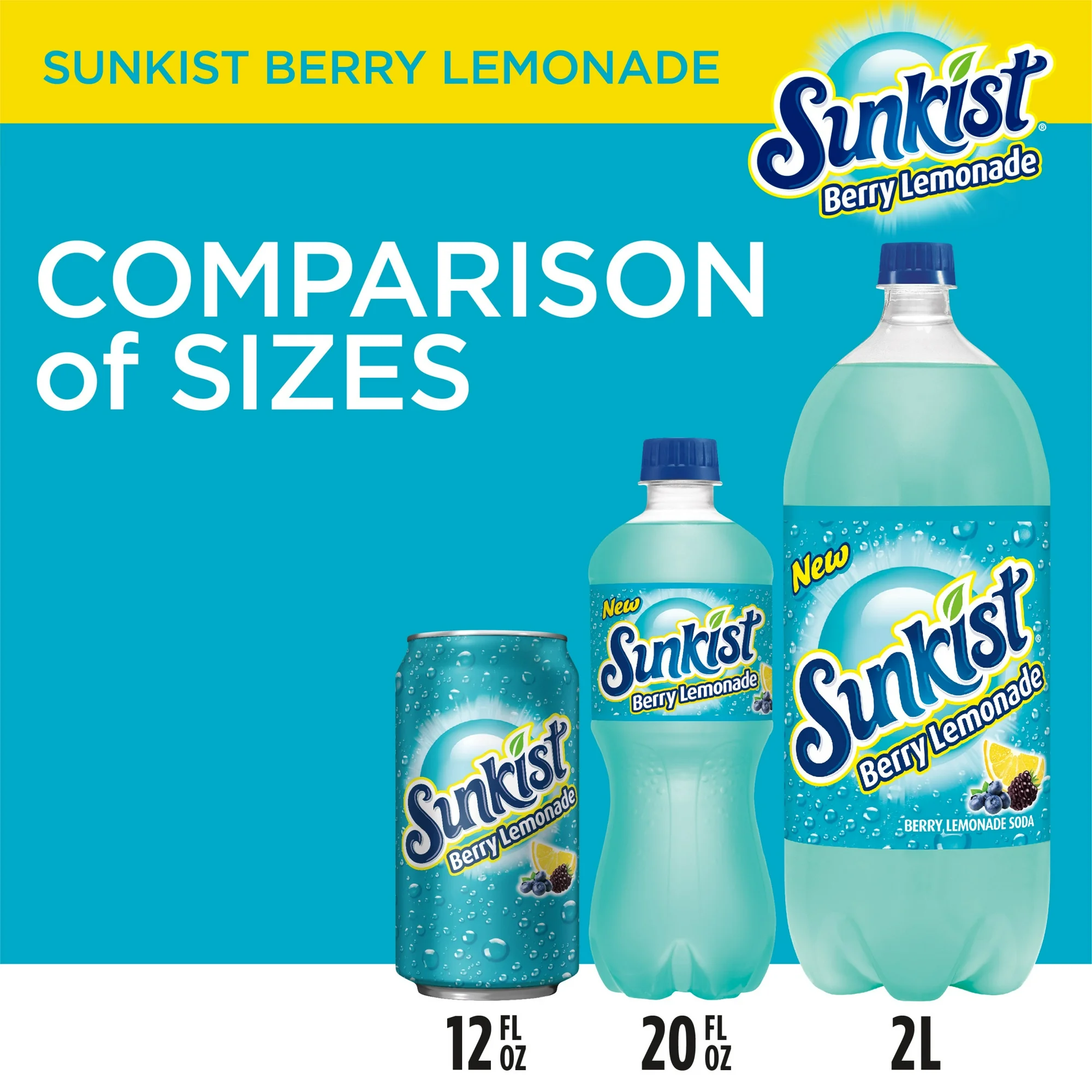 Sunkist Berry lemonade soda 12 pack - Image 3