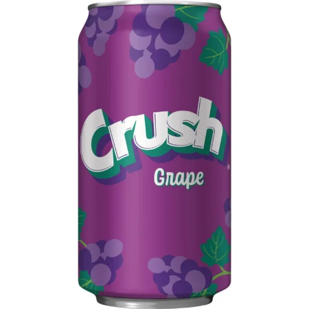 Crush Caffeine Free Grape Soda Pop, 12 fl oz, 12 Pack Cans