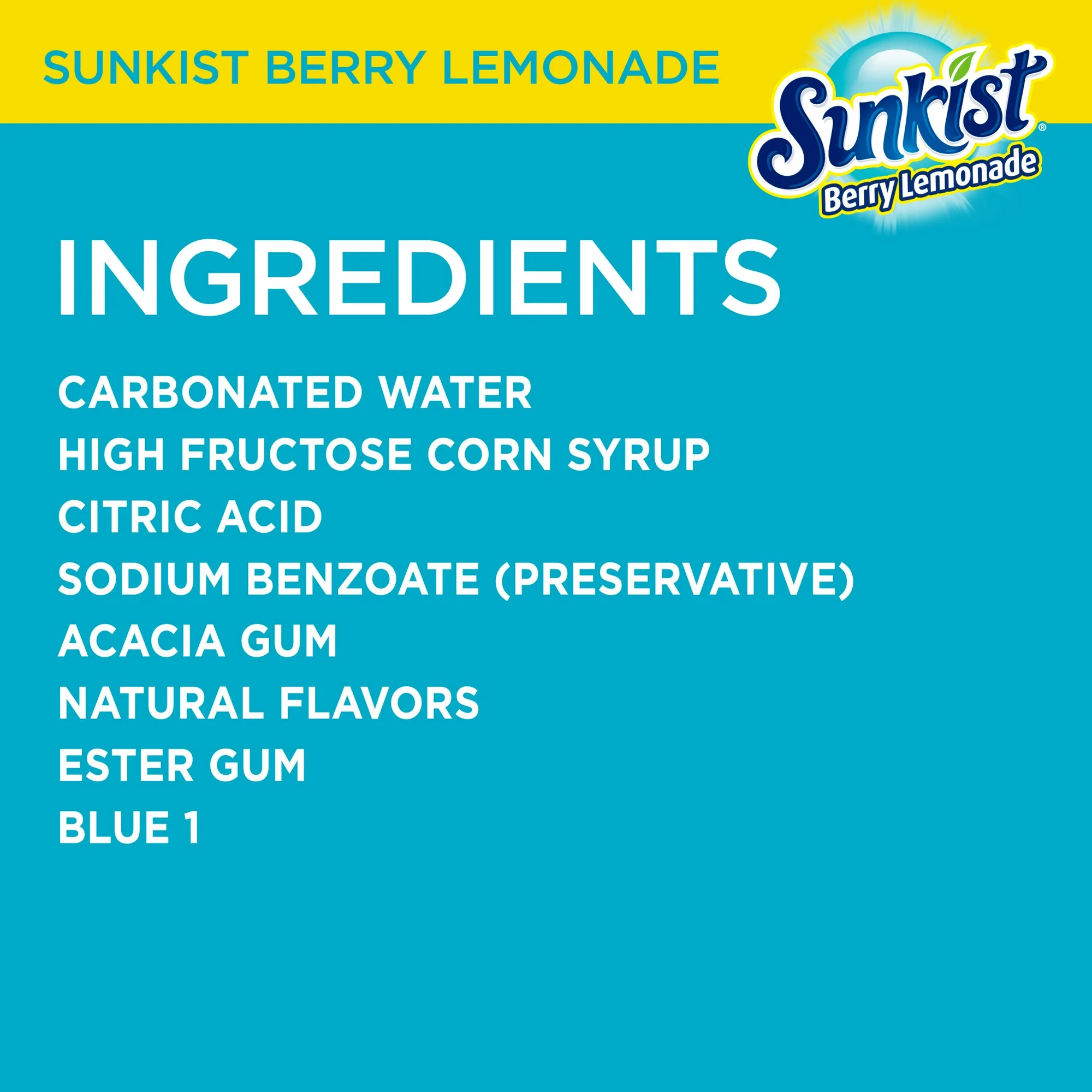 Sunkist Berry lemonade soda 12 pack - Image 4