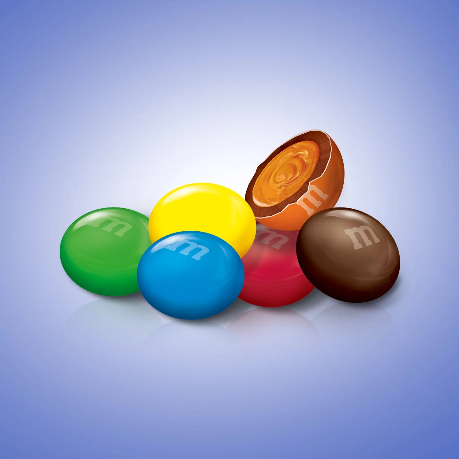 M&M'S Caramel Chocolate Candy Singles Size, 1.41 Ounce Pouch, 24 Count Box - Image 7