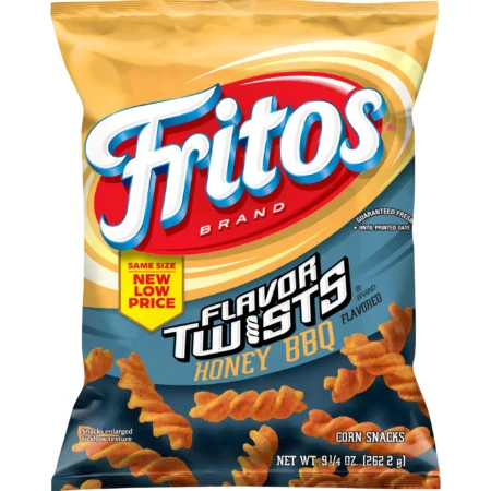 4 pack) Fritos Flavor Twists Honey BBQ Flavor Corn Snacks, 9.25 Ounce Bag
