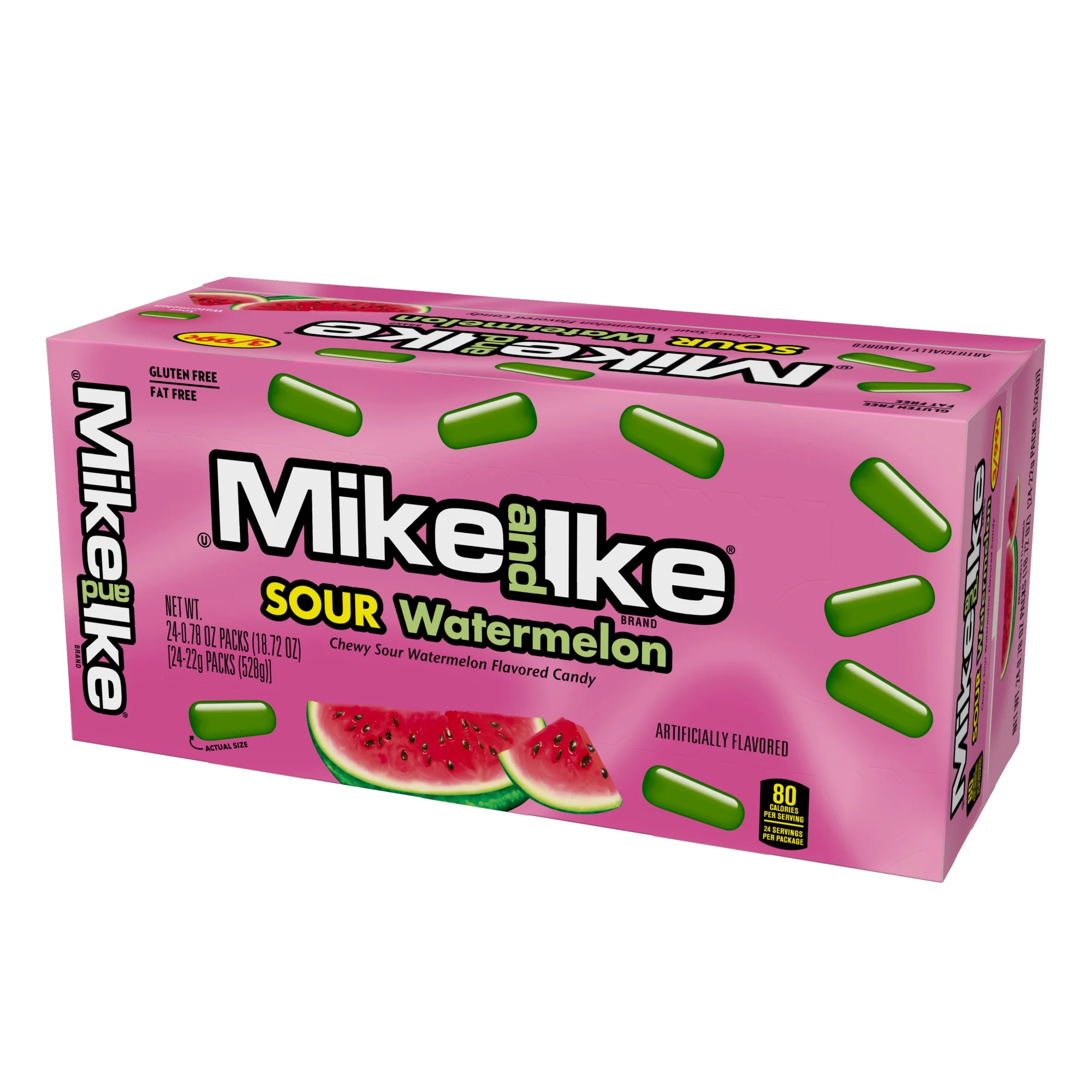 Mike & Ike Sour Watermelon Theater Box 120g Case of 12