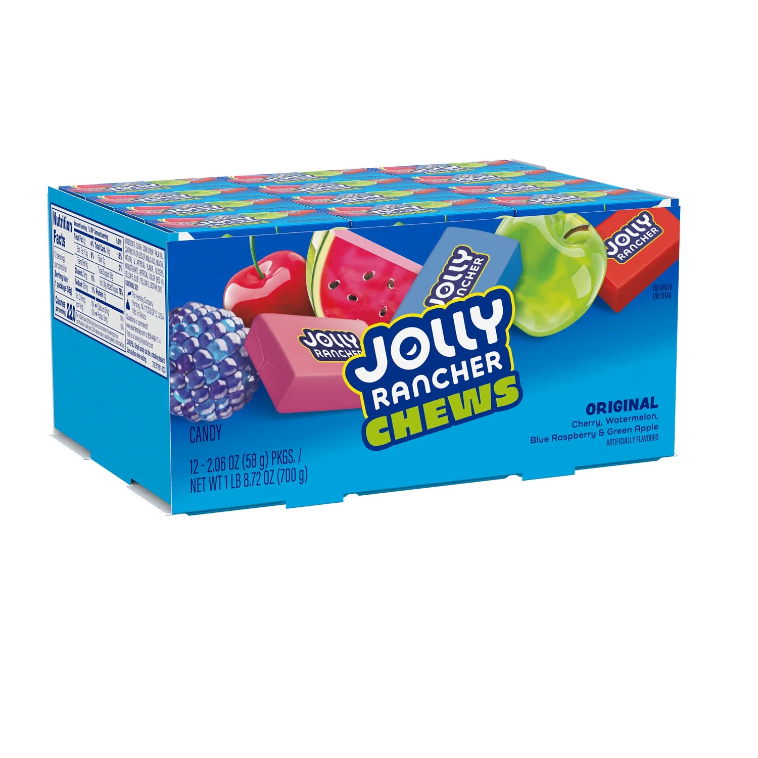 Jolly Rancher Chews Assorted Fruit Flavored Candy, Box 2.06 oz, 12 Count - Image 3