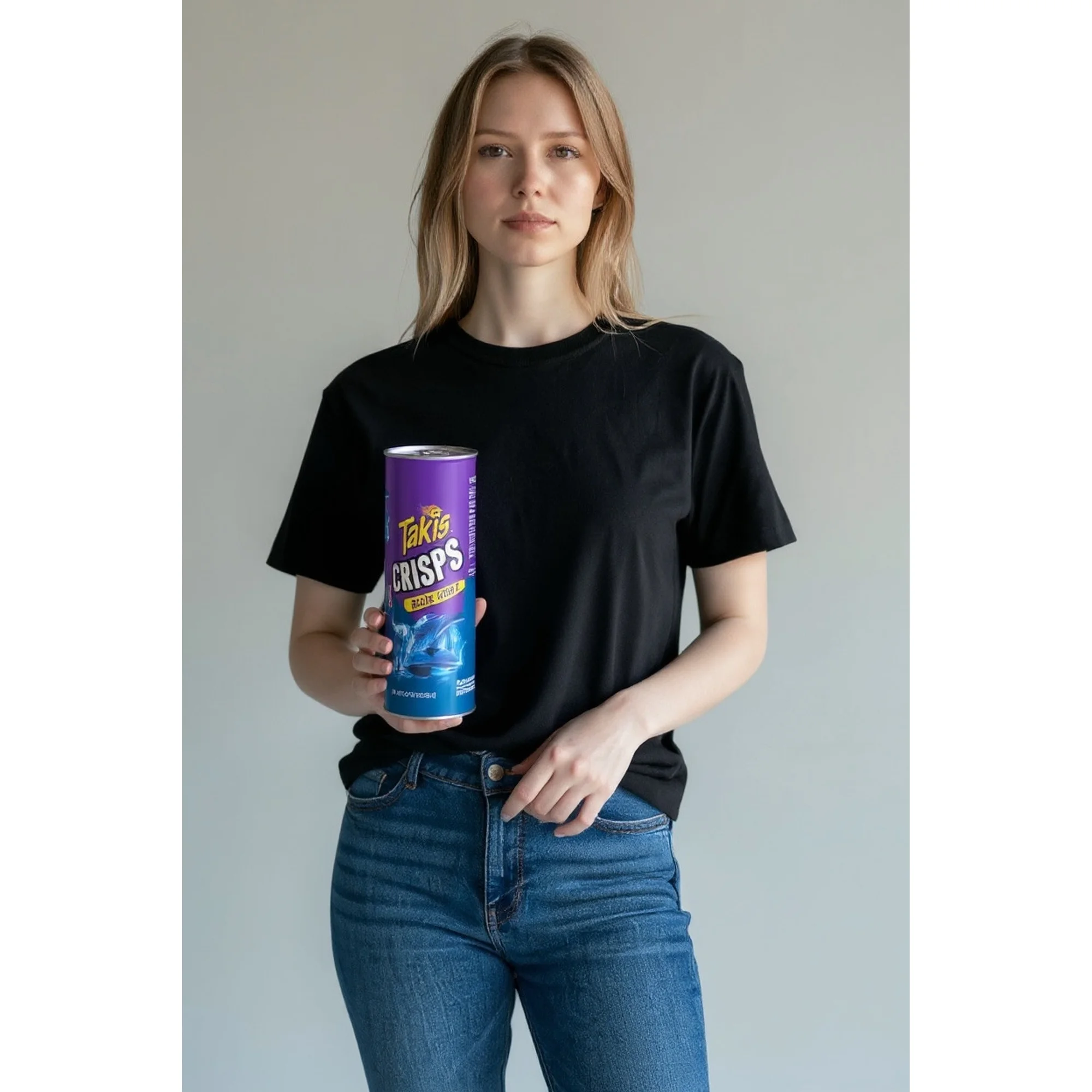 Takis Crisps Blue Heat Spicy Rolled Potato Crisps, 5.5 oz Cans, Pack of 15 - Image 3