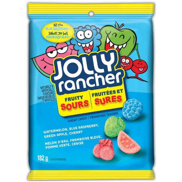Jolly Rancher Fruity Sours 182g (Case of 12)